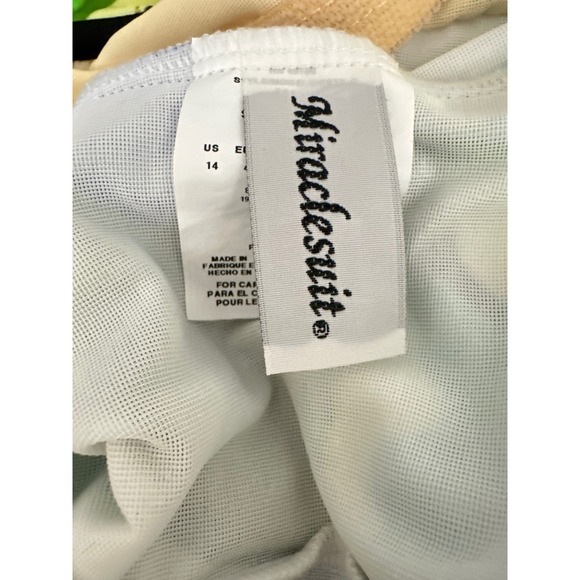 Miraclesuit Malibu Floral Blue Green Tankini Top Women's Swimsuit Separates - Picture 7 of 7